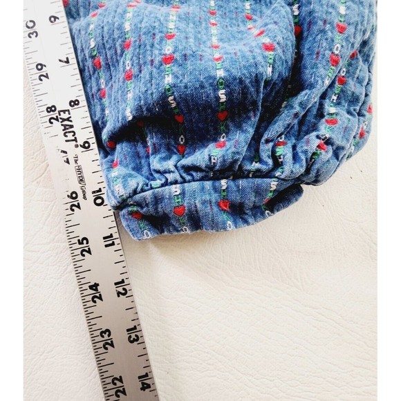 RARE OshKosh B’Gosh Vintage Logo Ruffle Embroidery Spell Out Heart Overalls 3T - Picture 8 of 9